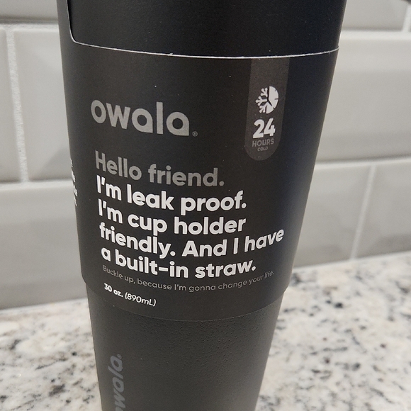 Owala Black Travel Mug with Built-in Straw 30oz - Picture 2 of 3